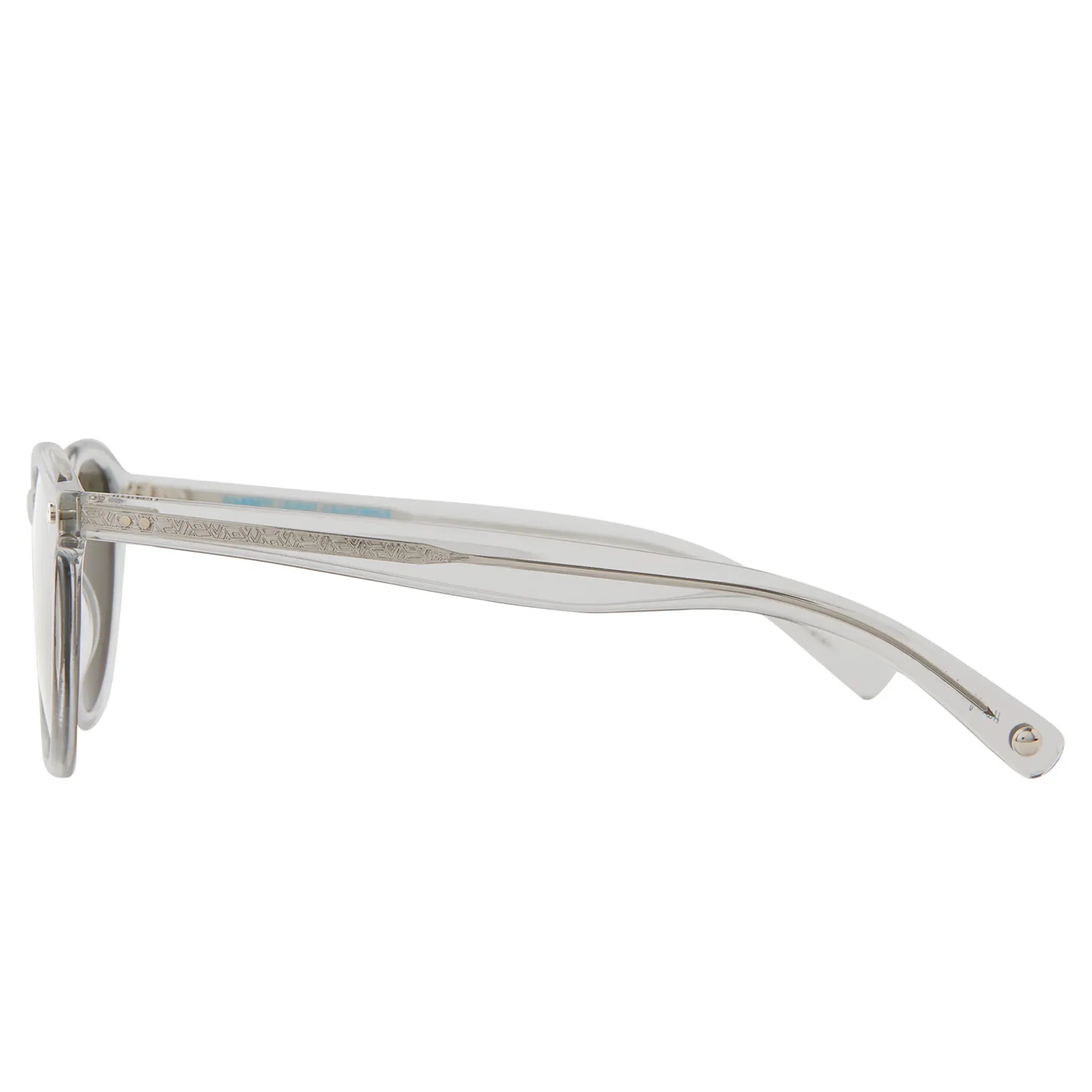 Side View of Garrett Leight Clune X Forever Classic Light Light Grey Sunglasses 2129-47-LLG/PG15
